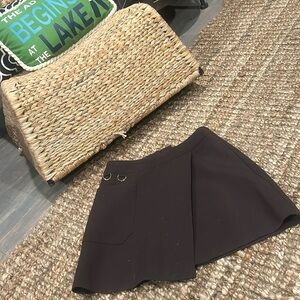 Hope Shou Brown Assymetrical Mini Skirt Size Small